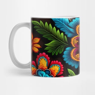 Botanical vintage Ethnic embroidery Floral design Mug